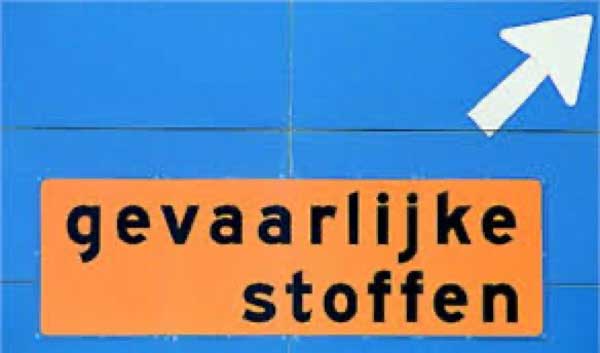 Gevaarlijke stoffen bord